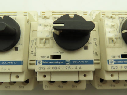 Manual Motor Starter Circuit Breaker 3P 2.5-4A 600V 1.6-2.5A 600V Mixed Lot of 8