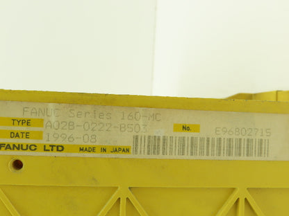 Fanuc A02B-0222-B503 PSU Backplane 6 Slot Rack Series 160-MC