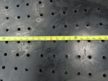 Work Area Rubber Mat 9/16" Conveyor Belt Perforated 12' Round Jib Crane