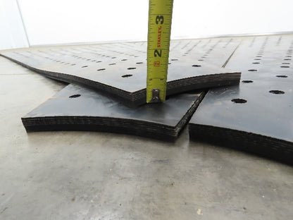 Work Area Rubber Mat 9/16" Conveyor Belt Perforated 12' Round Jib Crane
