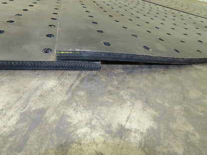 Work Area Rubber Mat 9/16" Conveyor Belt Perforated 12' Round Jib Crane