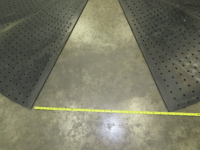 Work Area Rubber Mat 9/16" Conveyor Belt Perforated 12' Round Jib Crane