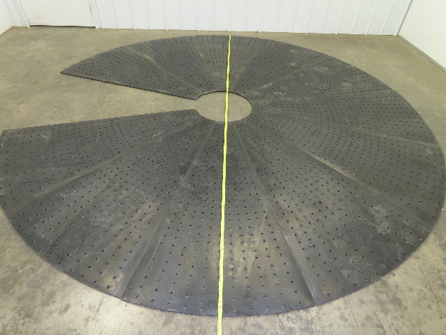 Work Area Rubber Mat 9/16" Conveyor Belt Perforated 12' Round Jib Crane