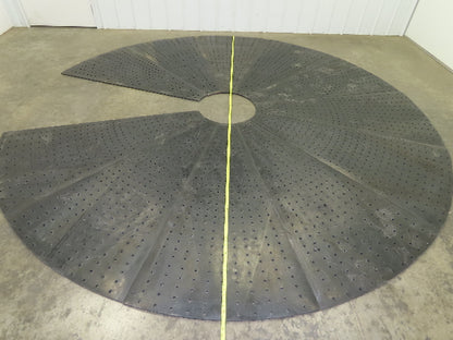 Work Area Rubber Mat 9/16" Conveyor Belt Perforated 12' Round Jib Crane