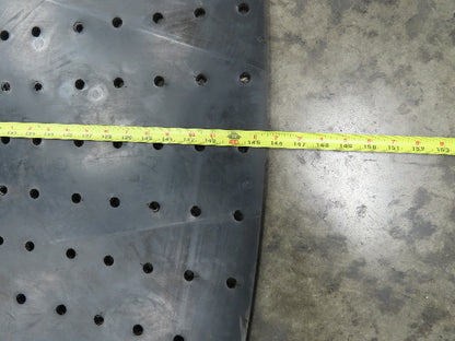 Work Area Rubber Mat 9/16" Conveyor Belt Perforated 12' Round Jib Crane