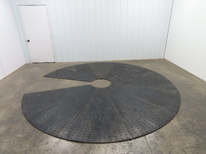 Work Area Rubber Mat 9/16" Conveyor Belt Perforated 12' Round Jib Crane