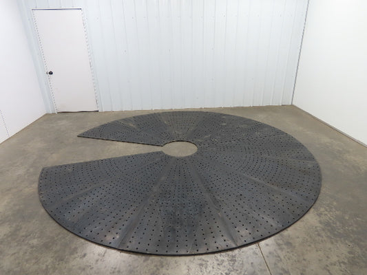 Work Area Rubber Mat 9/16" Conveyor Belt Perforated 12' Round Jib Crane