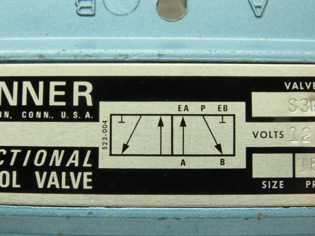 Honeywell Skinner S3R0AGLX Directional Control Valve 5-Way 2 Pos 120V 150 PSI
