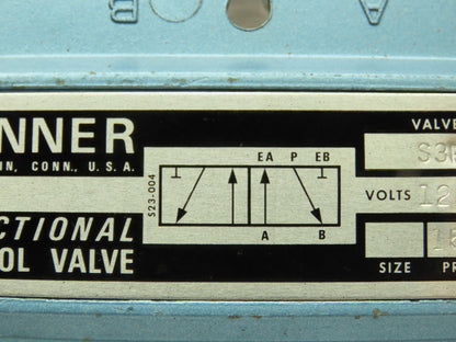 Honeywell Skinner S3R0AGLX Directional Control Valve 5-Way 2 Pos 120V 150 PSI