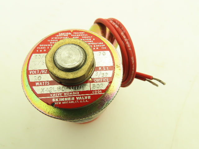 Honeywell Skinner X42LB0FT070 Solenoid Valve 2-Way NC 120V 70 PSI 1/4" NPT PTFE