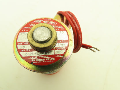 Honeywell Skinner X42LB0FT070 Solenoid Valve 2-Way NC 120V 70 PSI 1/4" NPT PTFE