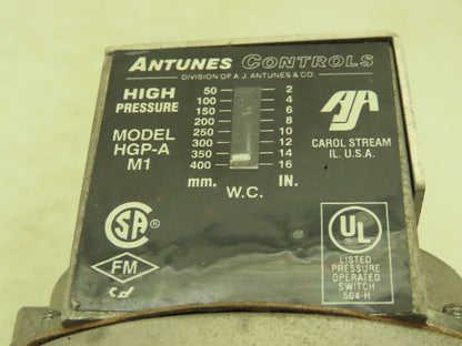 Crane HGP-A M1 Antunes Controls  High Pressure Gas Switch