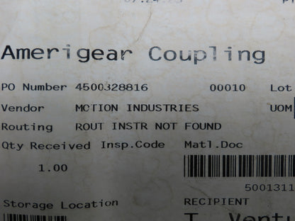 Amerigear Flexible Coupling Sleave Hub Series F Size 208 Bore 6.5" Ameridrive