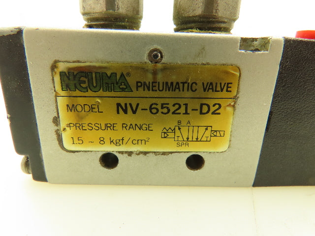 Neuma NV-6521-D2 Pneumatic Air Solenoid Valve 5/2 5 Port 2 Pos 24VDC