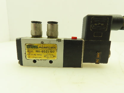 Neuma NV-6521-D2 Pneumatic Air Solenoid Valve 5/2 5 Port 2 Pos 24VDC