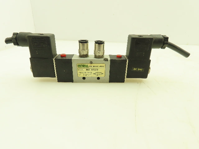 Neuma NV-6522 Pneumatic Air Solenoid Valve 5/2 5 Port 2 Pos 24VDC