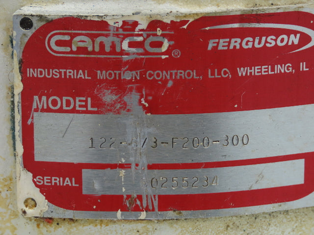 Camco 122-6/3-F200-300 Intermitter Drive 2-Stop Cam Indexer 15:1 Reducer