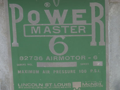 Lincoln Power Master 6 Pile Driver Pump 10:1 Air Motor Drum Unloader