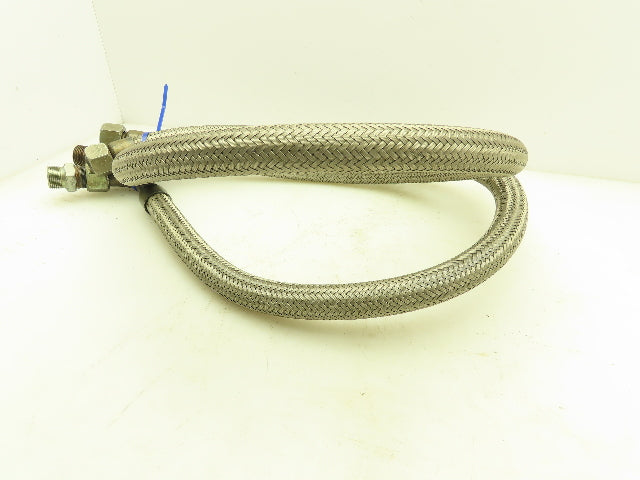 45" Stainless Steel Braided Flex Hose 3/4" NPSM Female Swivel Elbow  Lot of 2