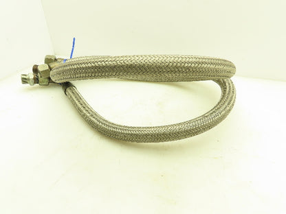 45" Stainless Steel Braided Flex Hose 3/4" NPSM Female Swivel Elbow  Lot of 2