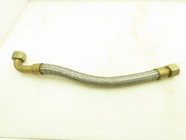 18" Stainless Steel Braided Flex Hose 3/4" NPSM Female Swivel Elbow  Lot of 2