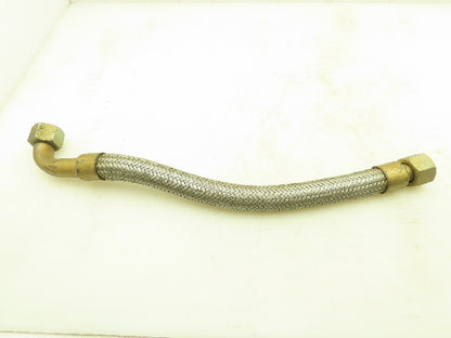 18" Stainless Steel Braided Flex Hose 3/4" NPSM Female Swivel Elbow  Lot of 2