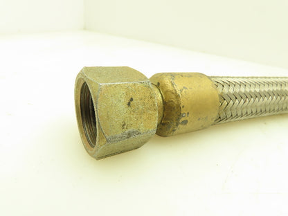 18" Stainless Steel Braided Flex Hose 3/4" NPSM Female Swivel Elbow  Lot of 2