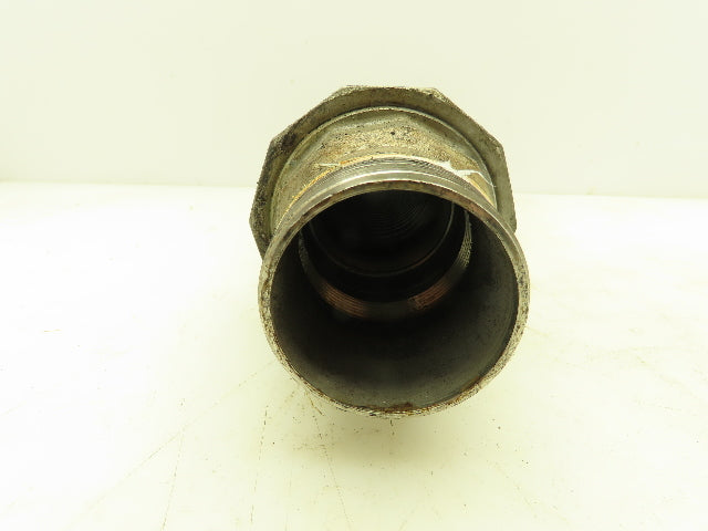 2"x 14" Stainless Steel Braided Flex Hose 2" NPT Male Ends