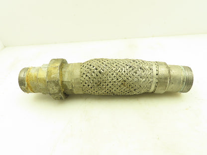 2"x 14" Stainless Steel Braided Flex Hose 2" NPT Male Ends