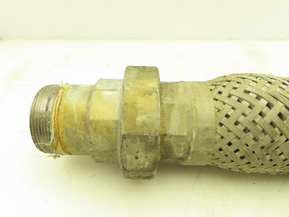 2"x 14" Stainless Steel Braided Flex Hose 2" NPT Male Ends
