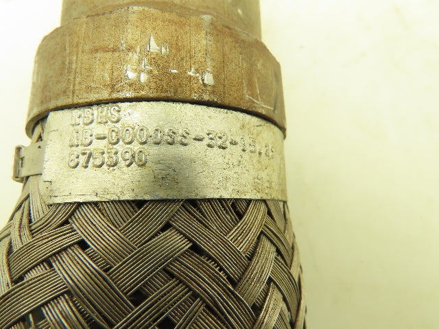2"x 14" Stainless Steel Braided Flex Hose 2" NPT Male Ends