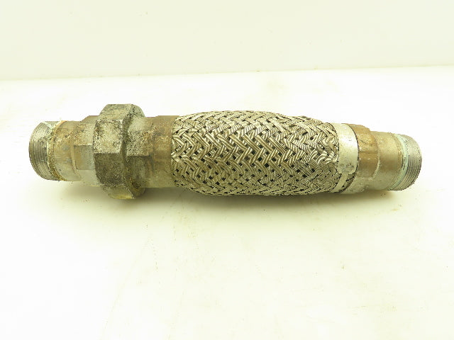 2"x 14" Stainless Steel Braided Flex Hose 2" NPT Male Ends