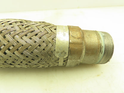2"x 14" Stainless Steel Braided Flex Hose 2" NPT Male Ends