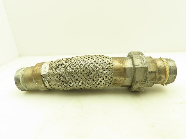2"x 14" Stainless Steel Braided Flex Hose 2" NPT Male Ends