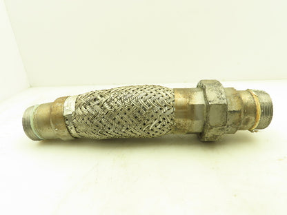 2"x 14" Stainless Steel Braided Flex Hose 2" NPT Male Ends