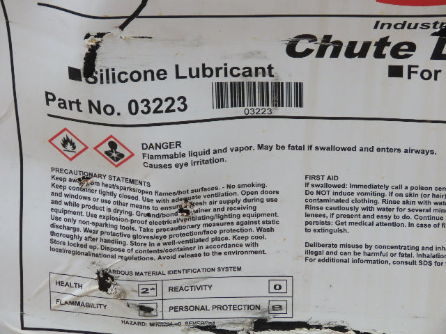 CRC 03223 Conveyor Chute Lube 55 Gal Drum Silicone Lubricant for Boxes, Packages