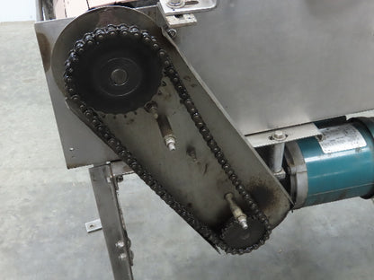 Kleenline 13.5"W x 5' Tabletop Chain 2-Lane Stainless Conveyor 1/2" Hp 460V 3PH