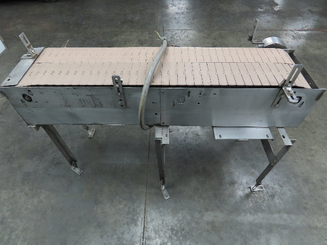 Kleenline 13.5"W x 5' Tabletop Chain 2-Lane Stainless Conveyor 1/2" Hp 460V 3PH