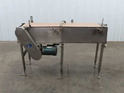 Kleenline 13.5"W x 5' Tabletop Chain 2-Lane Stainless Conveyor 1/2" Hp 460V 3PH