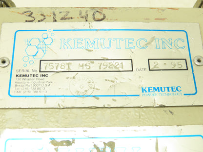 Kemutec KEK Centrifugal Rotary Mini Screen Sifter Powder Processing .5HP 460V