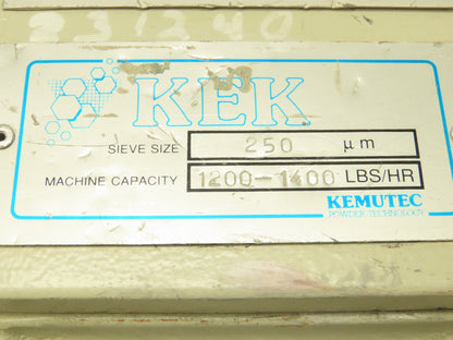Kemutec KEK Centrifugal Rotary Mini Screen Sifter Powder Processing .5HP 460V