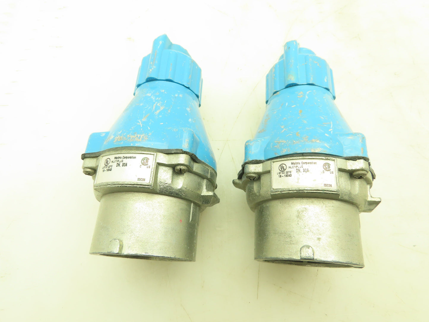 Meltric 19-18043 DN 30A Female Receptacle Plug 4W 3P 480V 3PH   Lot of 2