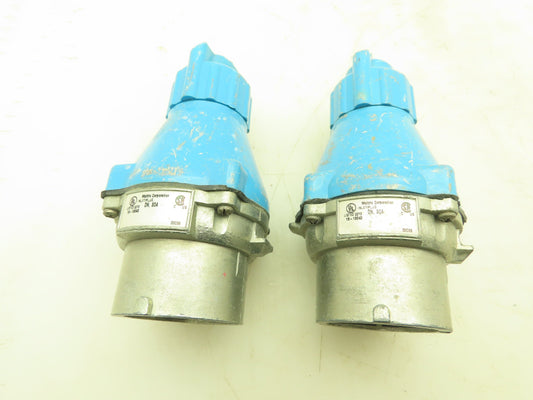 Meltric 19-18043 DN 30A Female Receptacle Plug 4W 3P 480V 3PH   Lot of 2