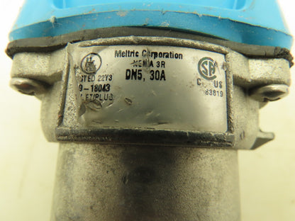 Meltric DN5 30A Female Receptacle Plug 4W 3P 480V 3PH