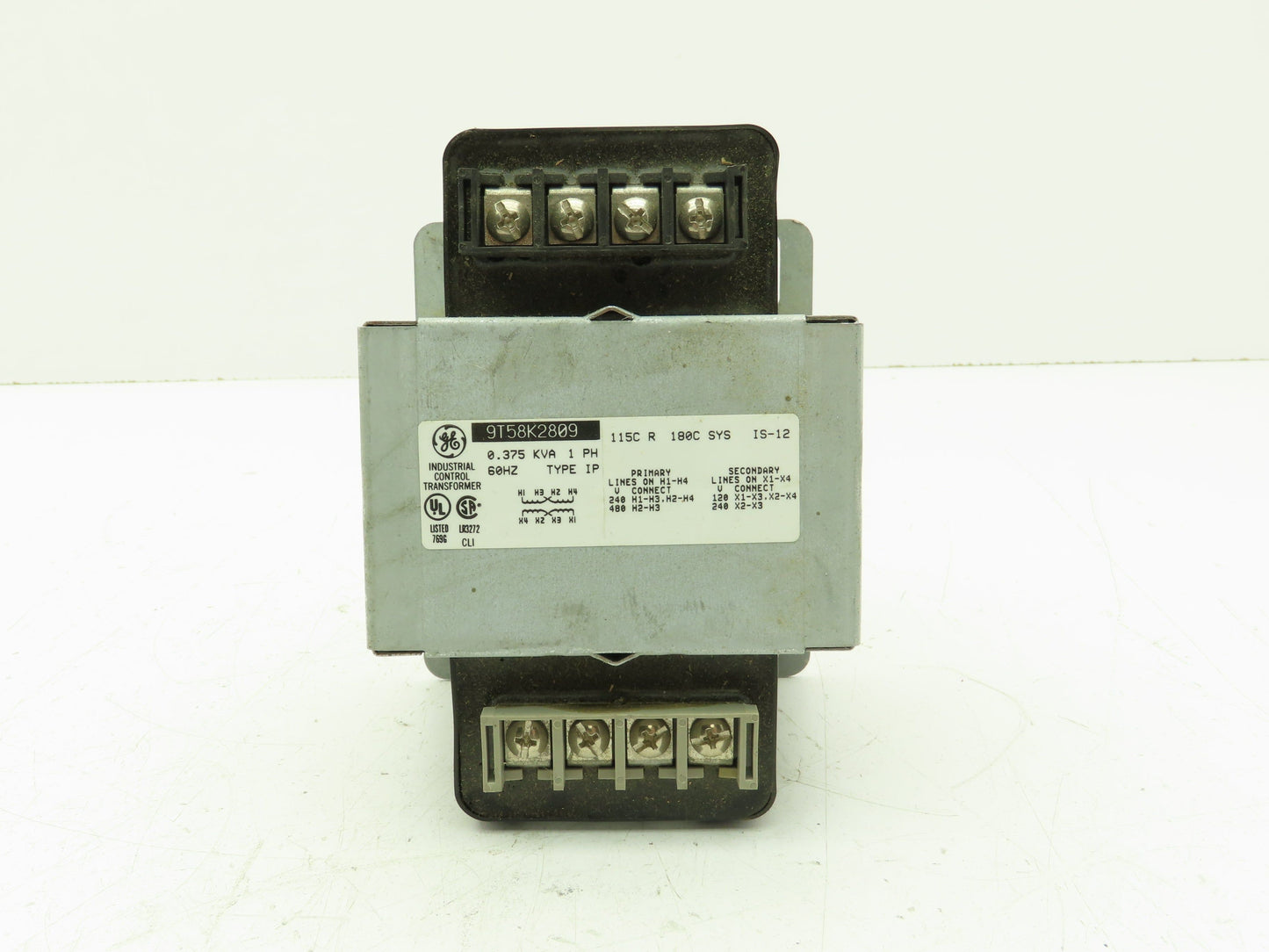 General Electric 9T58K2809 GE Control Transformer Pri 480 Sec 120V 0.375KVA