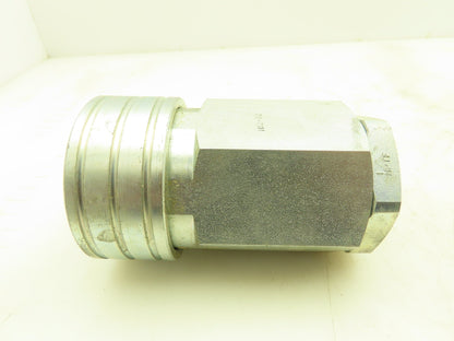 Parker H12-62 Hydraulic Steel Quick Coupler 1-1/2" Body 1" FNPT 60 Series