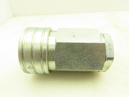 Parker H12-62 Hydraulic Steel Quick Coupler 1-1/2" Body 1" FNPT 60 Series