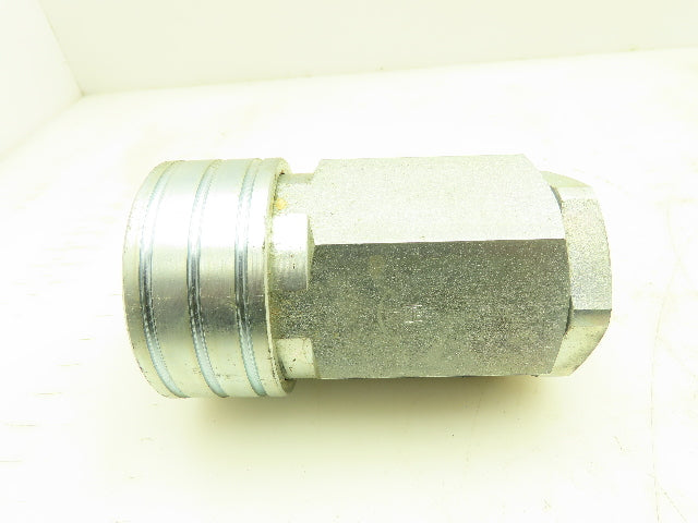 Parker H12-62 Hydraulic Steel Quick Coupler 1-1/2" Body 1" FNPT 60 Series