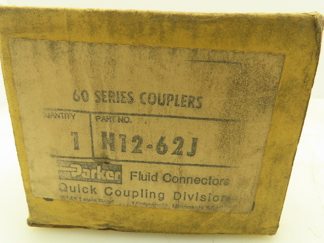 Parker H12-62 Hydraulic Steel Quick Coupler 1-1/2" Body 1" FNPT 60 Series