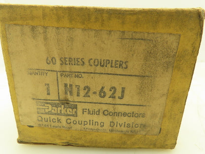 Parker H12-62 Hydraulic Steel Quick Coupler 1-1/2" Body 1" FNPT 60 Series